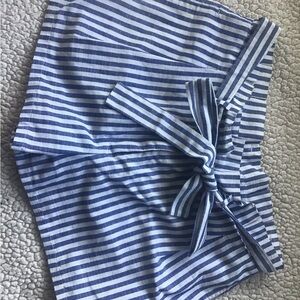 Love Tree Navy and White Striped Shorts
